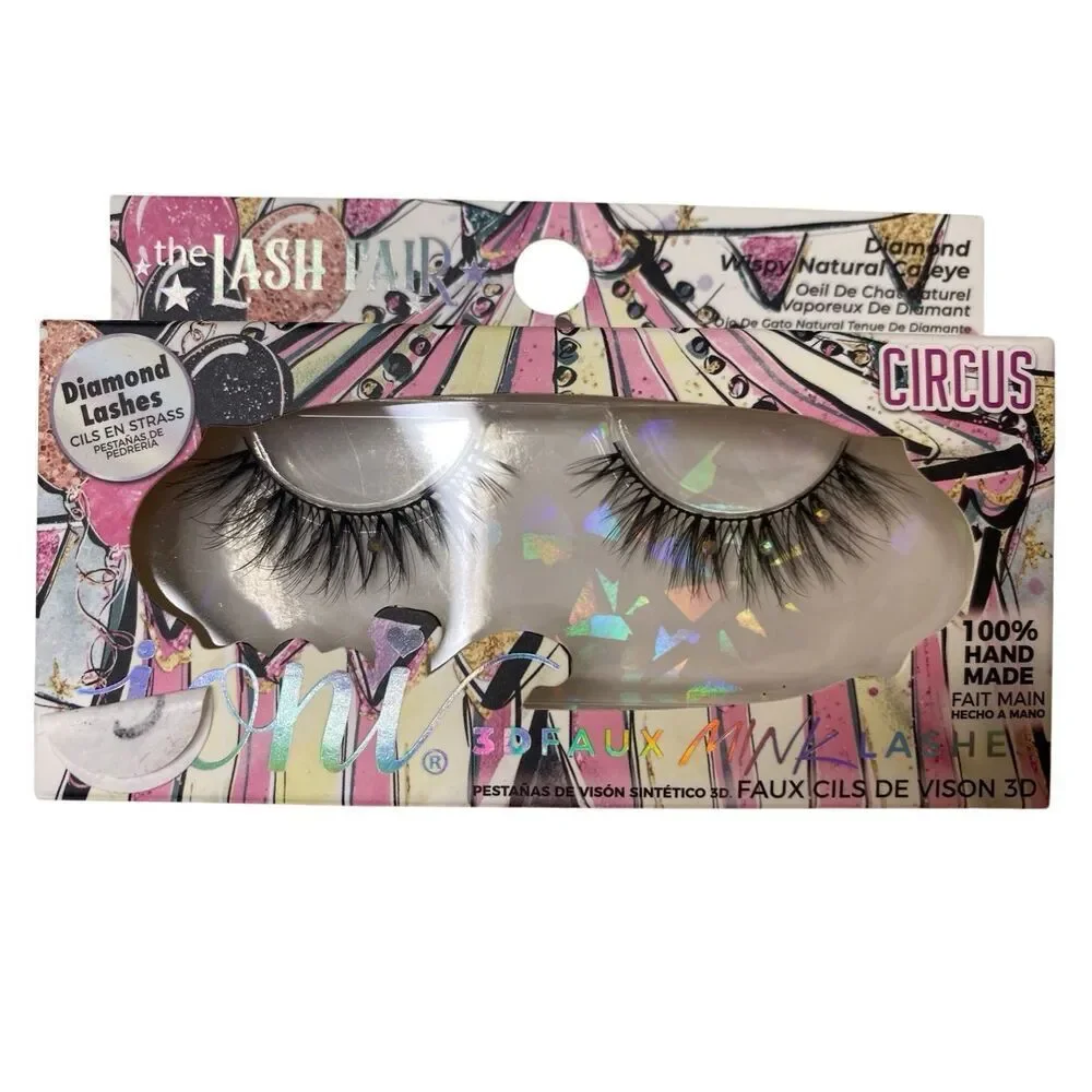 Lot Of 3 Ioni 3D Faux Mink Lashes Wispy Natural Cat Eye Cotton Candy Circus Set